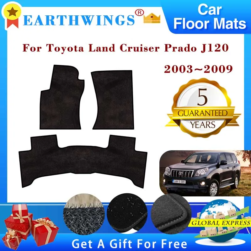 Для Toyota Land Cruiser Prado 120 J120 2003 ~ 2009 2005, автомобильные напольные коврики, накладки, коврики, панели, подставки, автомобильные аксессуары