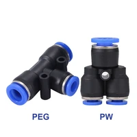 2pcs pneumatic fittings fitting plastic connector pu pg 4 6mm to 8 10mm air water hose tube push in straight gas quick connector