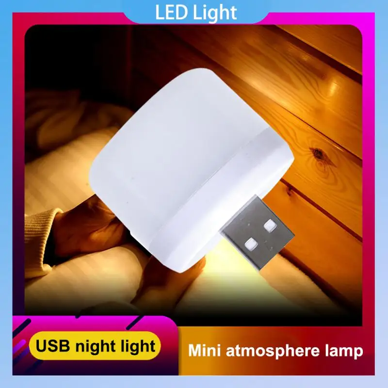 

USB Plug Lamp Mini Night Light Computer Mobile Power Charging Small Book Lamps LED Eye Protection Reading Light Desk Lighting