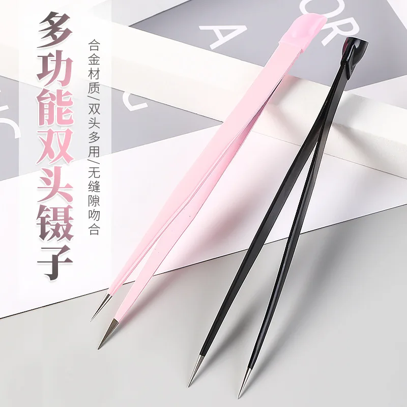 1 шт. двухсторонний Пинцет многофункциональные щипчики для дизайна ногтей