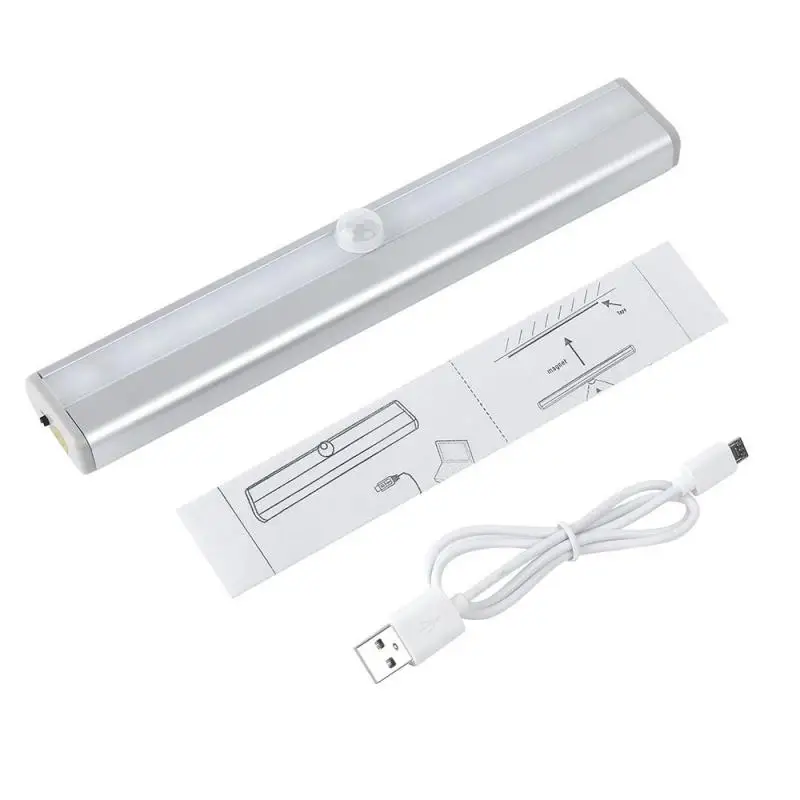 

Wireless LED Under Cabinet Lights 6/10 LEDs Closet Light White/Warm White Motion Sensor Activated Night Light For Kitchen Desk