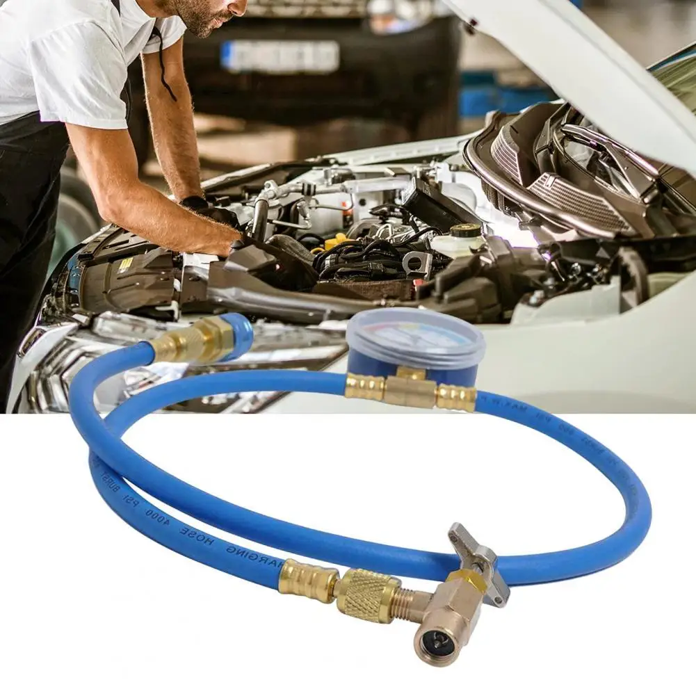 

NBR Premium Car Pressure Gauge Refrigerant Charging Hose Portable AC Refrigerant Hose Flexible for Car