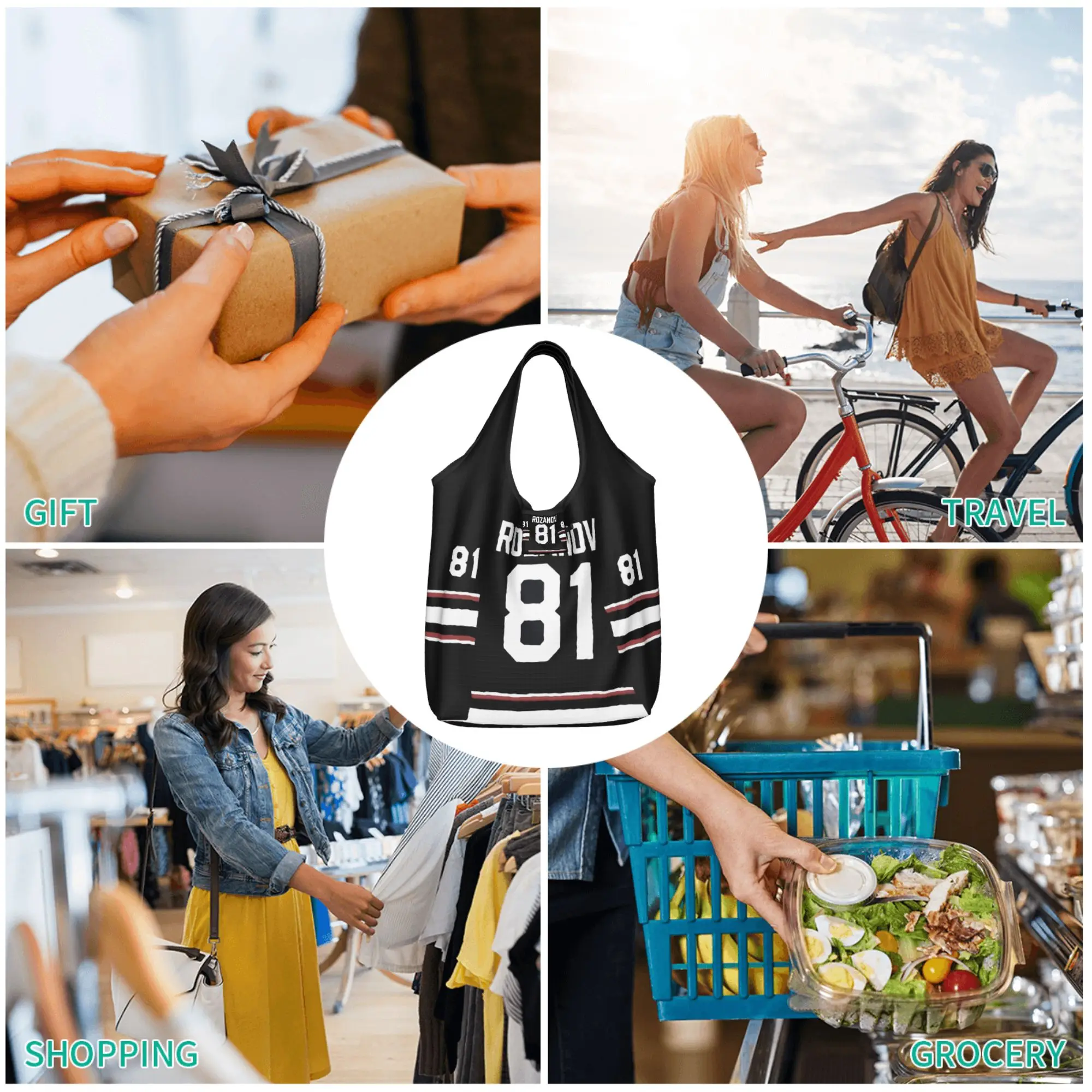 Сумка-шоппер Heated R-Rivalryes Grocery Tote для женщин, модная сумка-шоппер для хоккея, сумка через плечо, вместительная сумка-тоут (art.: 3920dc7822ffb) - 3920dc7822ffb