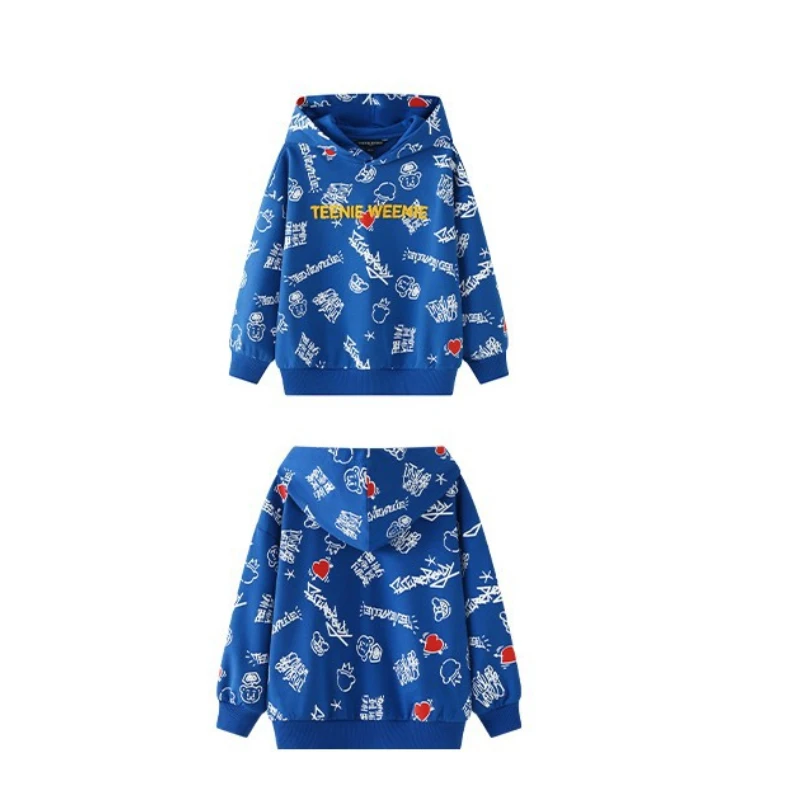 

Boys' Autumn New Fashion Full Print Hooded Sweater 3-8 Years Old Boys Clothes