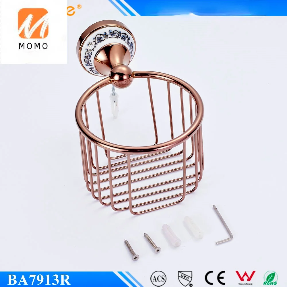 Beelee BL7913R твердый латунный держатель для туалетной бумаги из розового золота