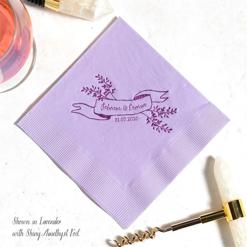 50 шт. свадебные салфетки под заказ