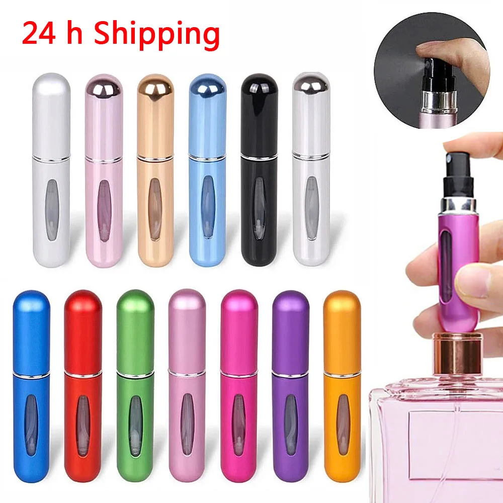 

5ml Perfume Refill Bottle Portable Mini Refillable Spray Jar Scent Pump Empty Cosmetic Containers Atomizer for Travel Tool Hot