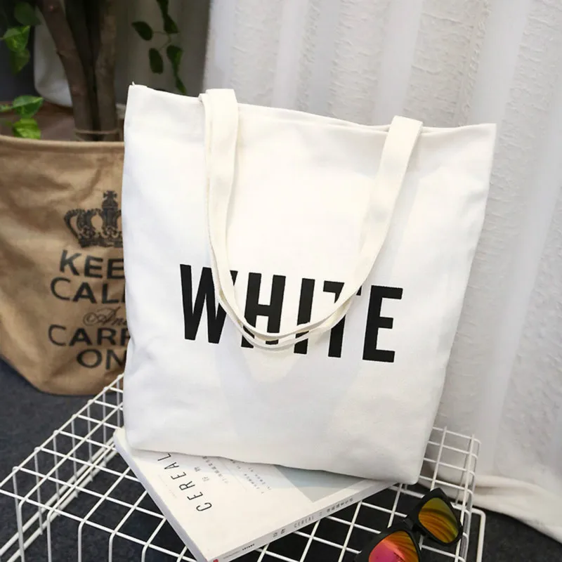 

2022 New All-match Canvas Women's Shoulder Bag Casual Simple Large-capacity Shopping Bag Women's Luxury Letter Printing Handbags