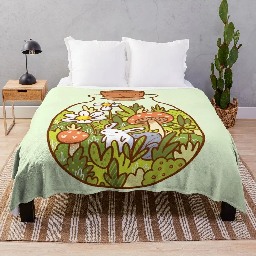 

Дизайнерское одеяло с рисунком кролика в бутылке