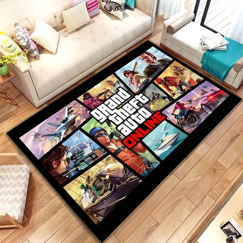 

Коврик для игровой площадки Grand Theft Auto GTA, ковер для дома, гостиной, спальни, дивана, Декор, нескользящий напольный коврик для детских игр