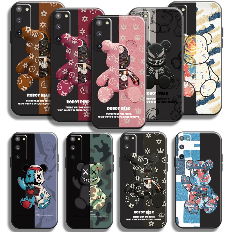 

Luxury Fashion Bear For Samsung Galaxy S20 S21 Plus Ultra FE 5G Samsung S21 S20 Phone Case Funda Back Carcasa Coque
