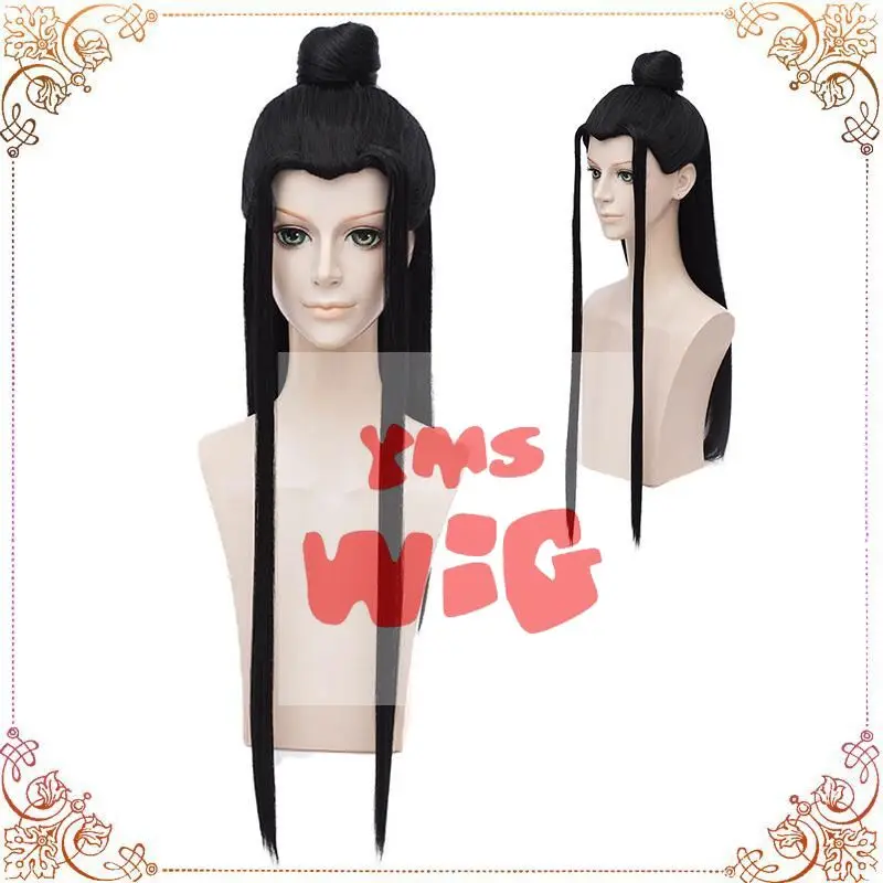YMS WIG Anime Mo Dao Zu Shi Grandmaster of Demonic Cultivation Wei Wuxian Lan Wangji Косплей Парик для Хэллоуина + Кепка