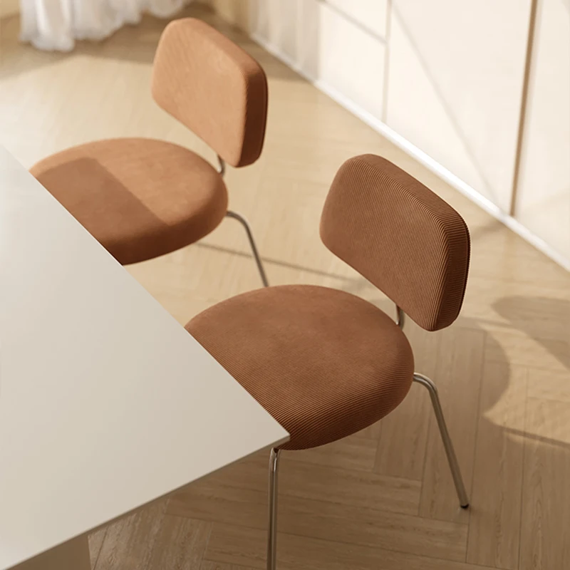 Современный простой обеденный стул из нержавеющей стали скандинавский