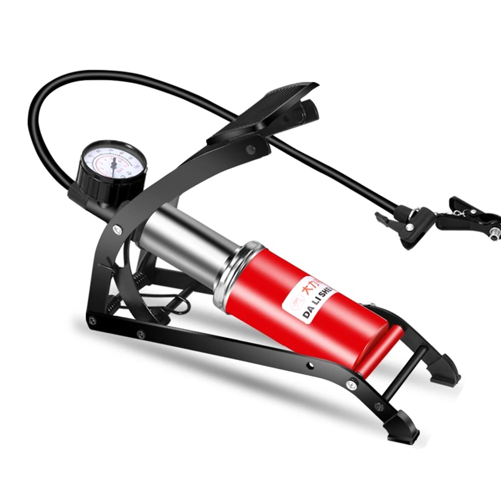 

MTB Bike Floor Foot Pump Portable Air Ball Tire Tyre Inflator Barrel E-bike Motorcycle Pedal High Pressure Pump Bicicleta Tool