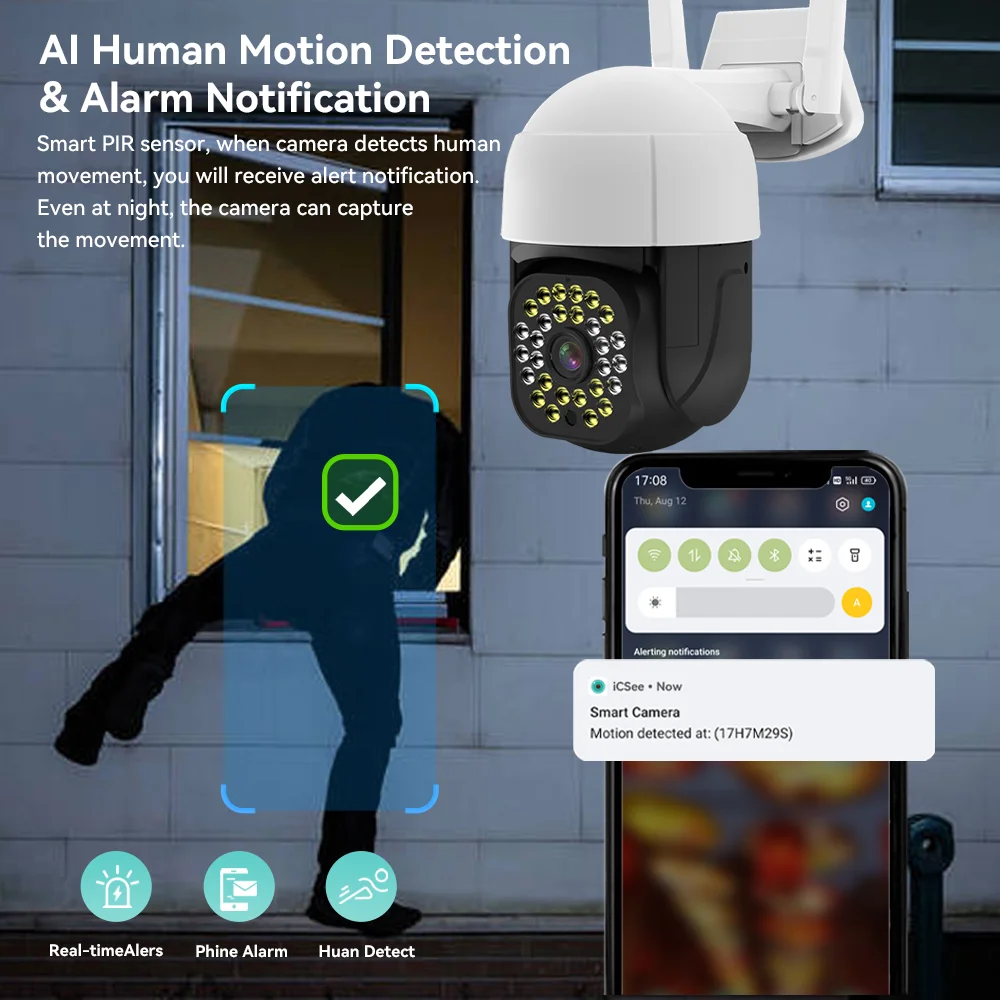 Наружная IP-камера видеонаблюдения с Wi-Fi 8 МП |