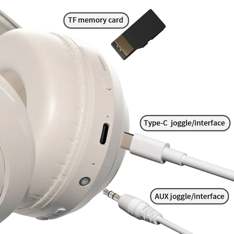 Hi-Res Type-C AUX беспроводные Bluetooth-наушники складная шумоподавляющая Hi-Fi