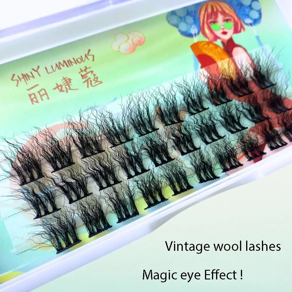 Очаровательные шерстяные ресницы пушистые 5D вьющиеся кудрявые Накладные ручной