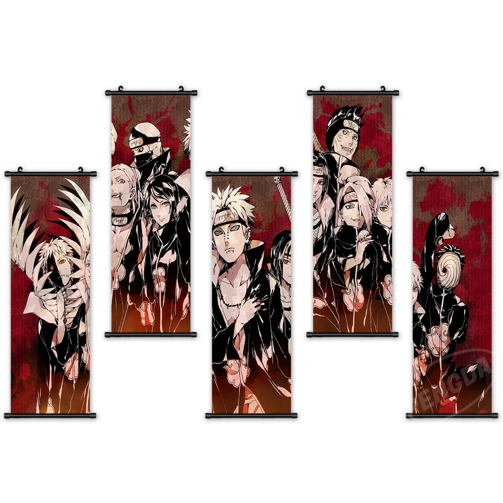 

Japanese Wall Art Animation Modern Canvas Poster Print Naruto Home Decor Characters PVC Hanging Scrolls Paintings Style Solid