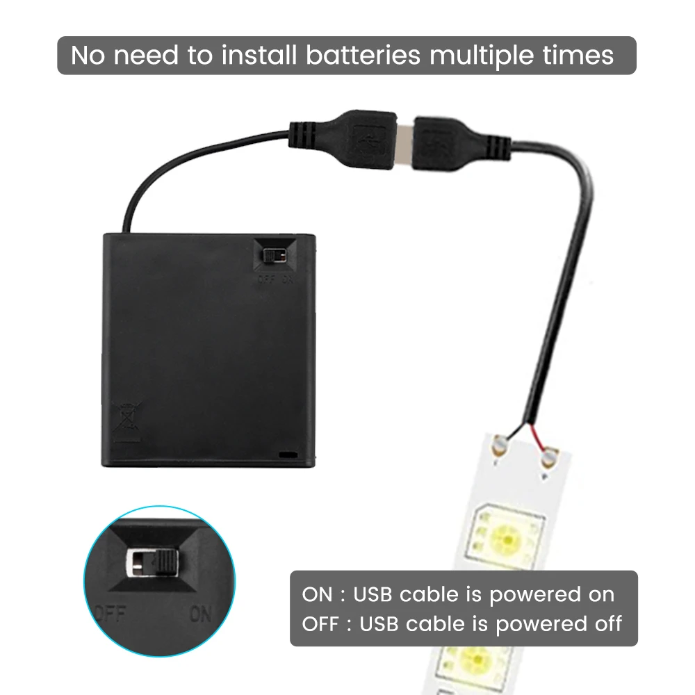 Фото Контейнер для батарей питания AA USB, 1 шт. №5