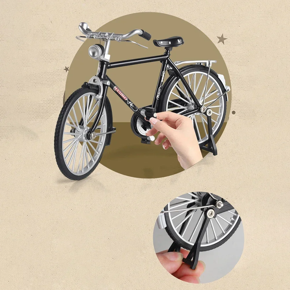 DIY Ретро модель велосипеда мини-сплавный велосипед миниатюрный имитация пальца