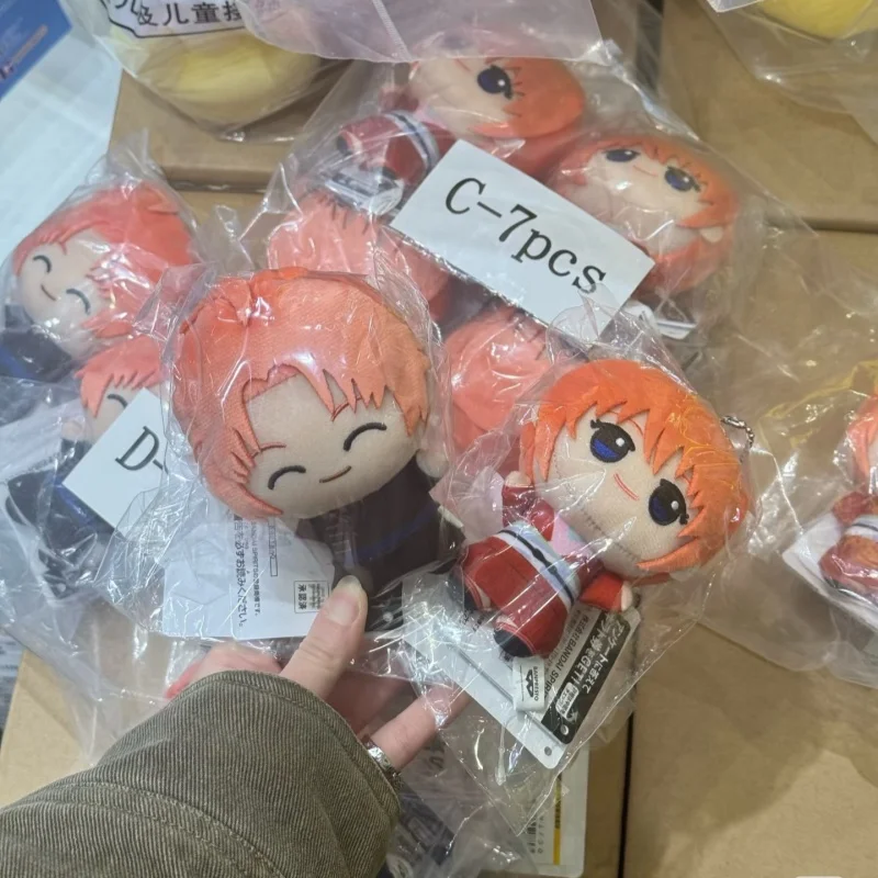 Фото В наличии: Оригинальные плюшевые куклы Bandai Gintama Yoshiwara In Flames Vol 1, мягкие игрушки-персонажи аниме, коллекционные подарки №2