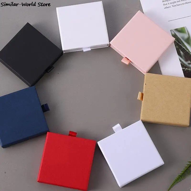 Новинка 1 шт. тонкий ящик из крафт-бумаги коробка для упаковки ювелирных изделий