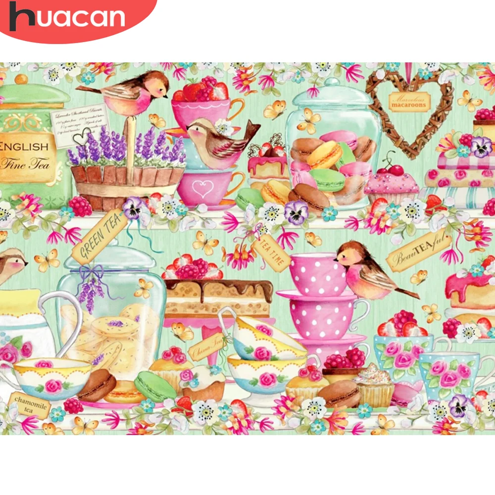 

Алмазная 5D картина HUACAN с изображением еды, птицы, квадратная, круглая, вышивка, пейзаж, мозаика, картина, креативные хобби