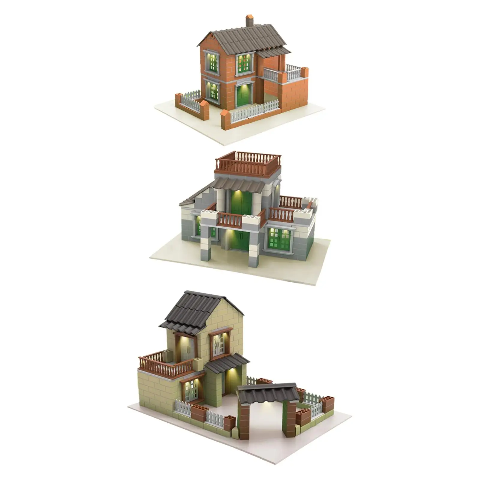 

Unfinished DIY Miniature House Building Kit Construction Educational Toy Miniaturas Toy for Cabinet Shelf Decor Collection