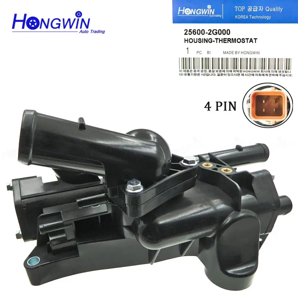 For Hyundai Kia Engine Coolant Temperature Control Assembly Thermostat Housing OE# 25600-2G000 256002G000 25600 2G000