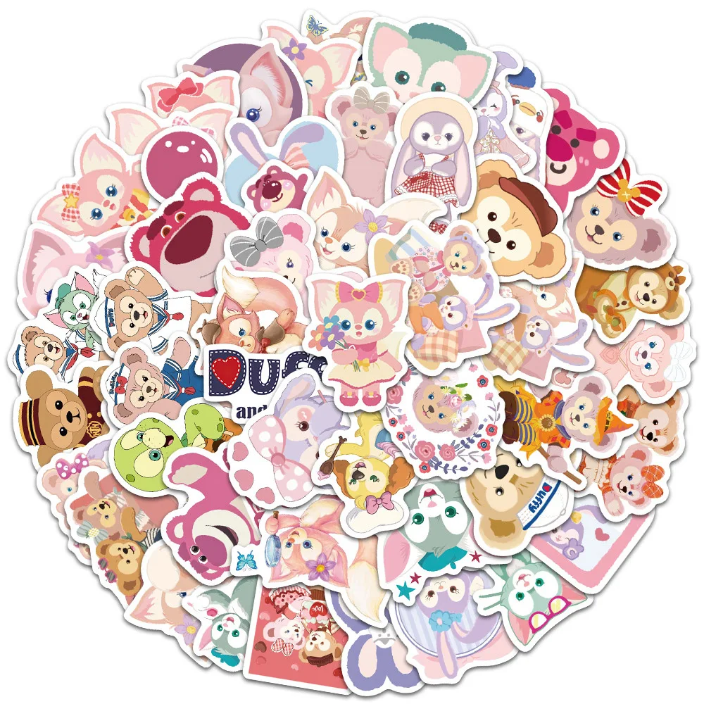 

10/30/50pcs Cute Linabell Disney Stickers Lotso Stellalou Cartoon Decal Suitcase Scrapbooking Phone Vinyl Sticker for Kids Girls