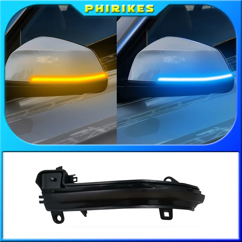 

for BMW 1 2 3 4 X1 M Series F20 F30 F34 F36 E84 F87 i3 Dynamic Black LED Turn Signal Light Sequential Rearview Mirror Light