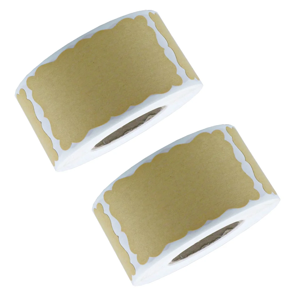 

500 Pcs/ Kraft Paper Sealer Drawstring Bags Gifts Wrapping Sticker Giftbags Envelope Sealing Stickers Label Cookie Giving