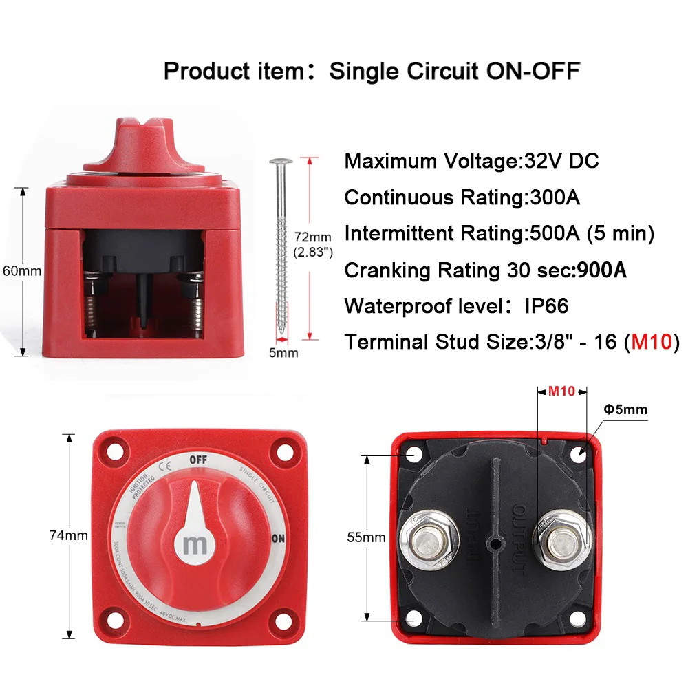 Селектор скорости CNSPEED, морской изолятор, Отсоединяемый поворотный переключатель, 2 3 4 позиции, переключатель аккумулятора для жилого автофургона, грузовика, лодки, фургона
