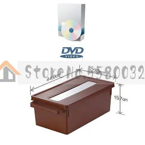 Коробка для хранения Dvd/CD дисков, цвет белый, коричневый - изображение