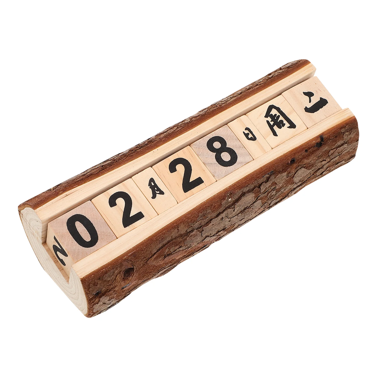 

Wood Block Calendar Decorative Natural Calendar Tabletop Calendar for Home