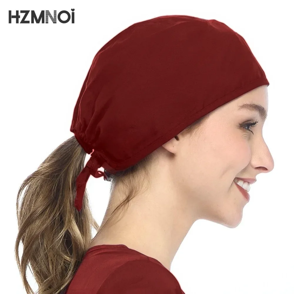 Регулируемые хирургические шапки-скрабы рабочая шапка с держателем для конского