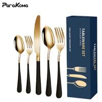 20 pcs western dinnerware set with gift box stainless steel forks spoons teaspoons set for home kitchen restaurant hotel wedding