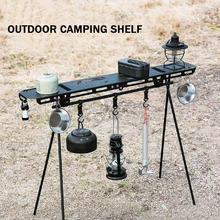 Deercamp 야외 캠핑 멀티툴 삼각형 선반, 알루미늄 접이식 휴대용 여행 캠핑 장비 용품, 선반 행거
