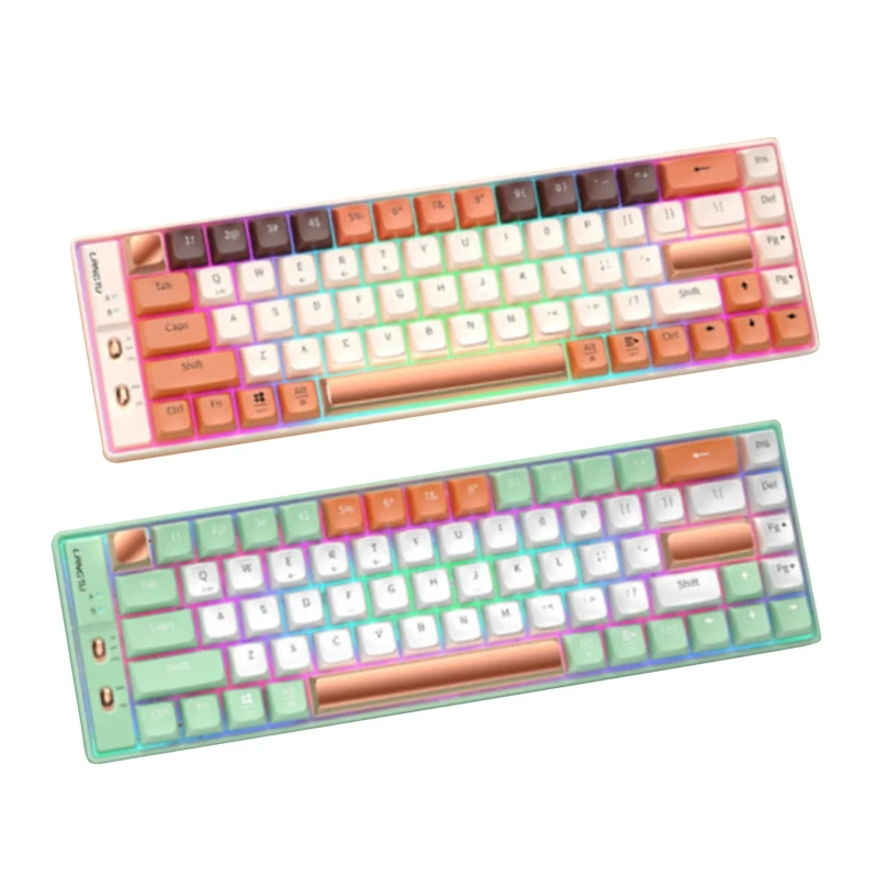 

RGB Mechanical Keyboard 69 Keys Luminous Backlights 2.4G Wireless for Phone Tablets MX Switches Gaming Keyboards Keypad