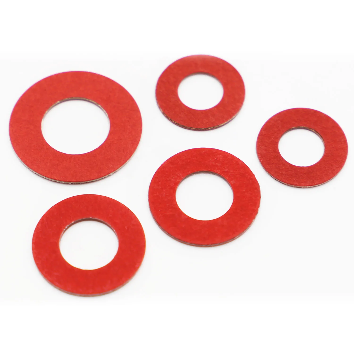 

20-100pcs Red Steel Paper Fiber Insulating Flat Washer M2 M2.5 M3 M4 M5 M6 M8 M10 M12 M14 M16 Insulation Plain Gasket Ring Meson