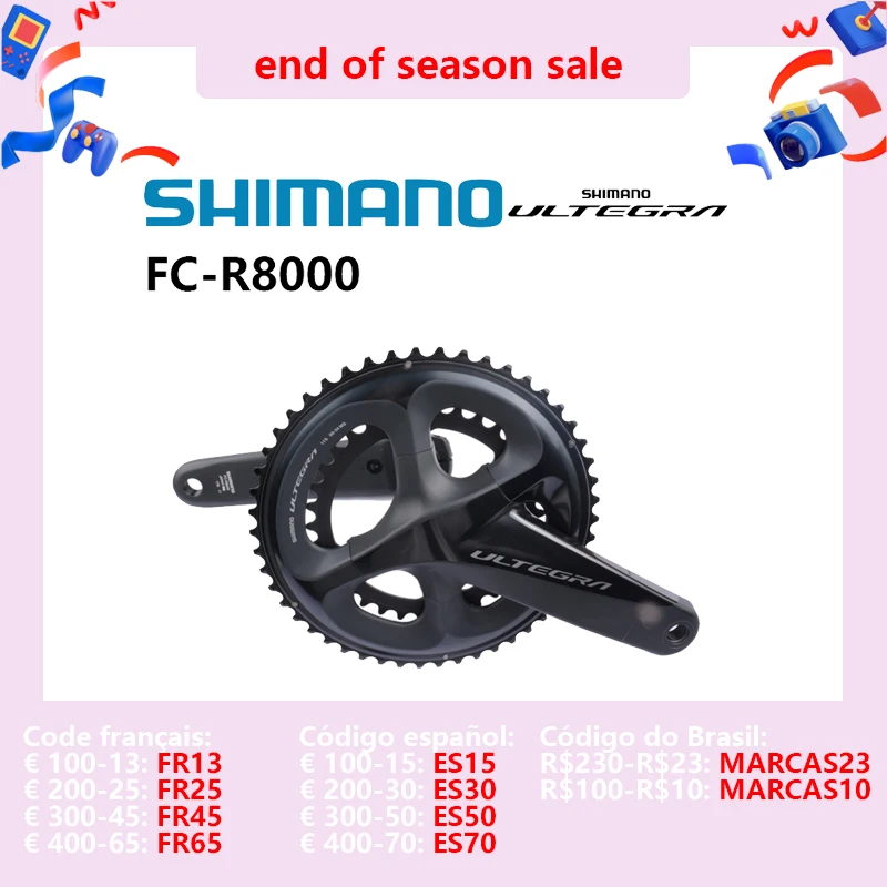 Shimano Ultegra R8000 11 Speed Crankset 165mm 170mm 172.5mm 175mm 50-34T 52-36T 53-39T Road  NO BB/BB72/BBR60
