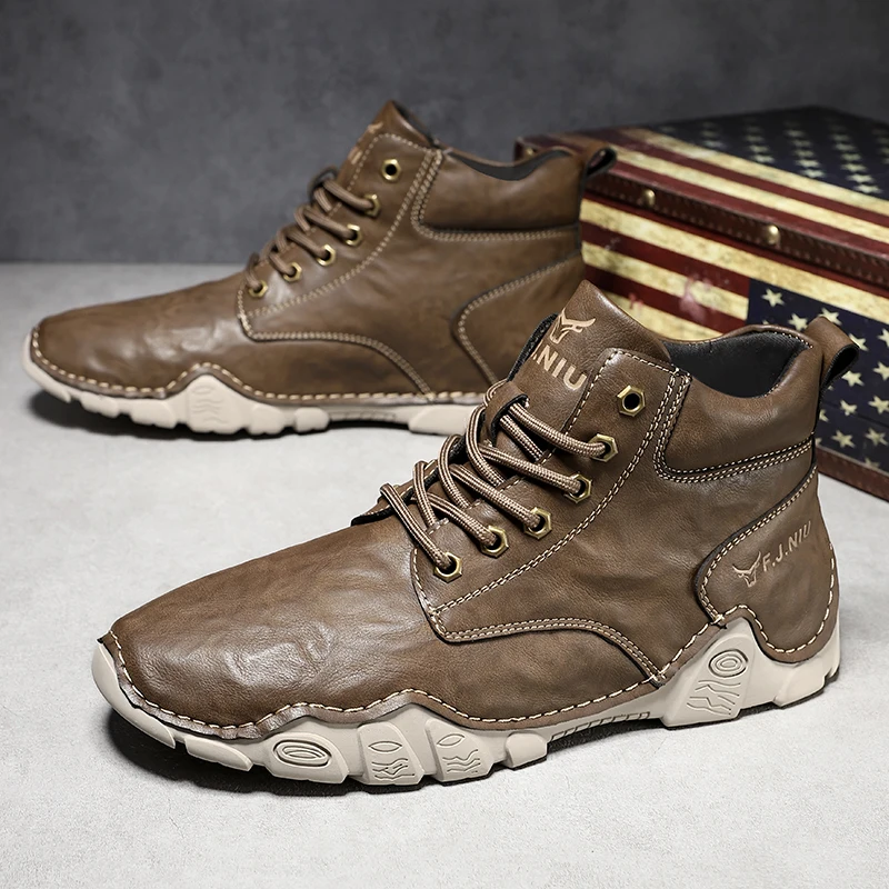 Мужская повседневная рабочая одежда на шнуровке мужская обувь для работы