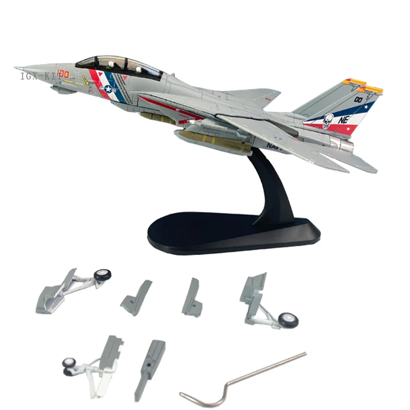 Фото Масштабная модель военного самолета F-14D Tomcat (F-14 Bounty Hunter) США, 1:100, готовая коллекционная модель из литого металла, украшение №1