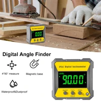digital angle finder 490%c2%b0 level protractor inclinometer angle gauge with lcd backlight display magnetic base measuring tool