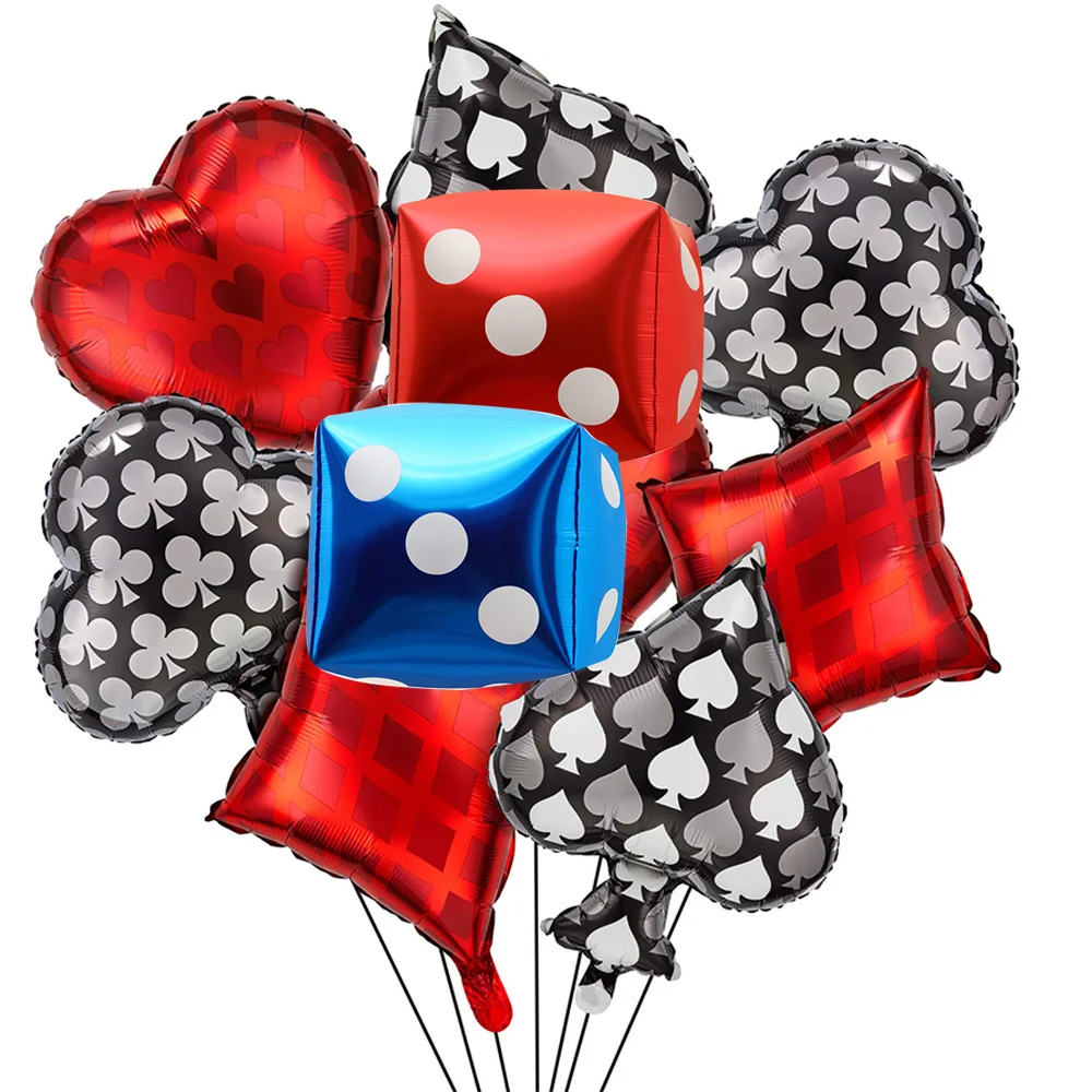 

Casino Theme Party Balloons Playing Cards Foil Balloons Casino Party Supplies Las Vegas Party Poker Events Night Birthday Decor