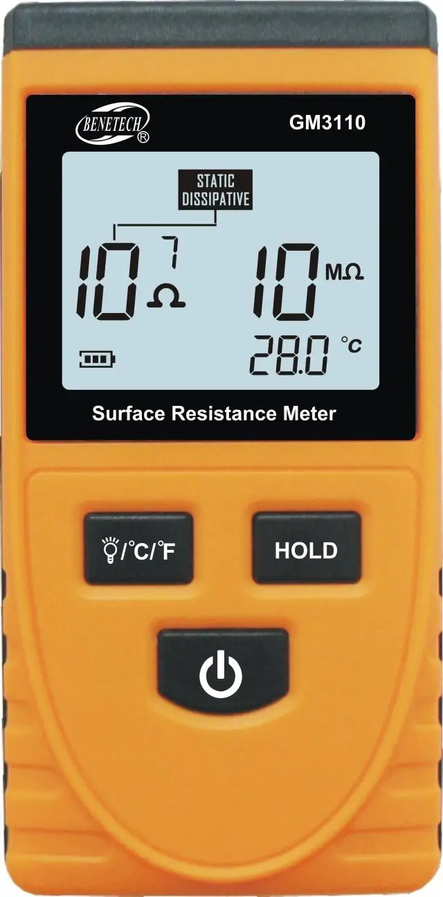 

GM3110 Surface Resistance Tester High-precision Portable Insulation Resistance Tester Static Detector