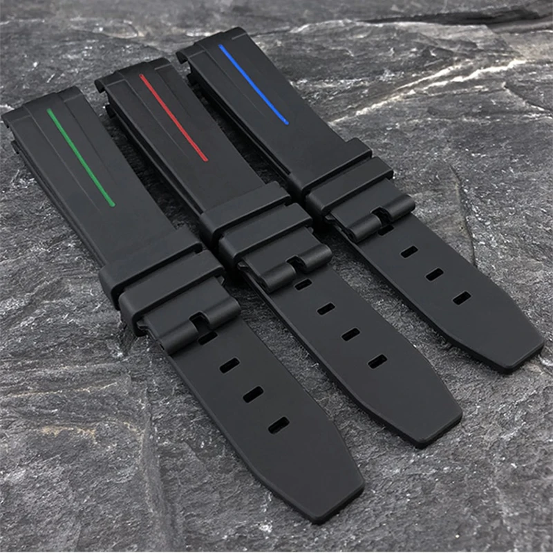 Silicone Watch Band 20mm 21mm 22mm FKM Rubber High Quality for Rolexi Submarainer Yacht-Master Luxury Great Fluoro Rubber Strap