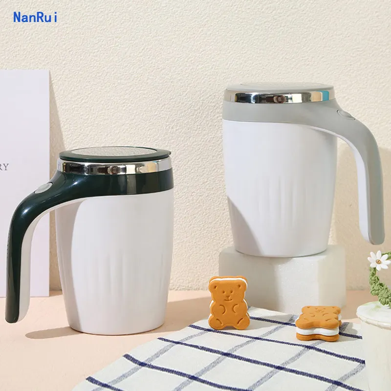 Tazas de café con agitación magnética automática, botellas de agua potable de acero inoxidable para oficina, mezclador de leche para niñas, mezclador de proteínas