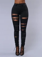 women fashion street casual pencil pants 2021 ripped jeans female sexy skinny denim trousers female spring summer jeans clothing