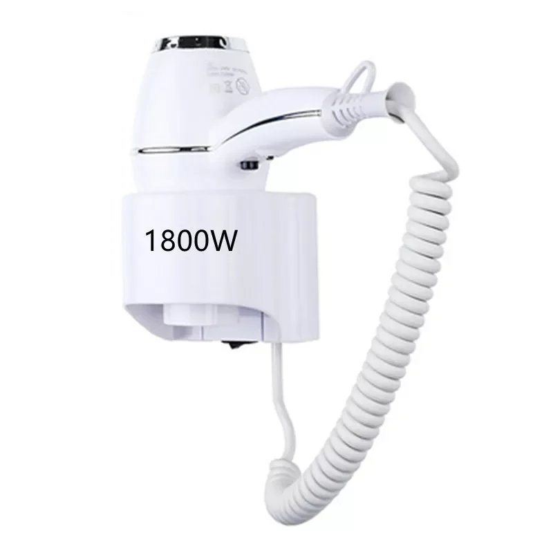 

1800W Wall Mounted Hair Dryer Negative ion Electric Hairdryer with Holder Base Hair Care Quick Dry For Household Hotel Bathroom
